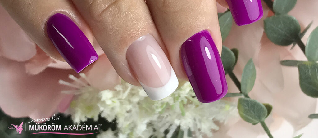 Épített zselé - francia, szögletes technikai videó